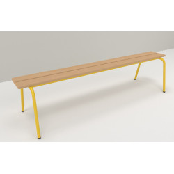 BANC MATERNELLE BOSTON SANS DOSSIER TAILLE 1 L160 COLORIS BLEU D'ALUMINE